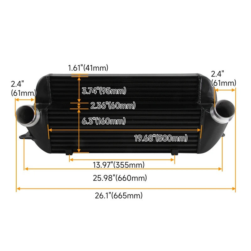 Intercooler For BMW F07/F10/F11 520i 528i 2010+ Black