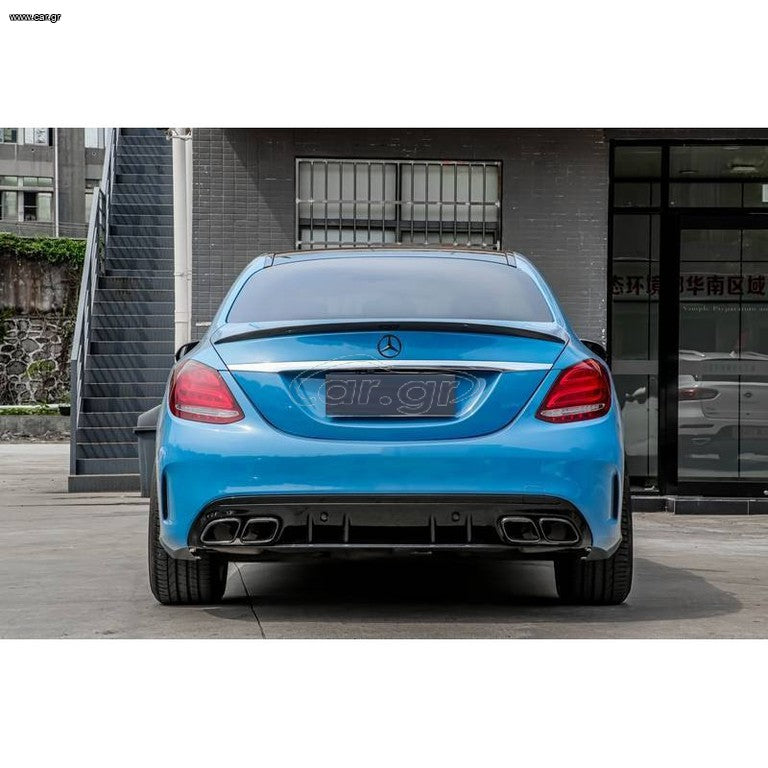 Body Kit Για Mercedes-Benz C-Class W205 14-20 Sedan Amg C63s Facelift Look Με Μάσκα & Μπούκες Black Edition