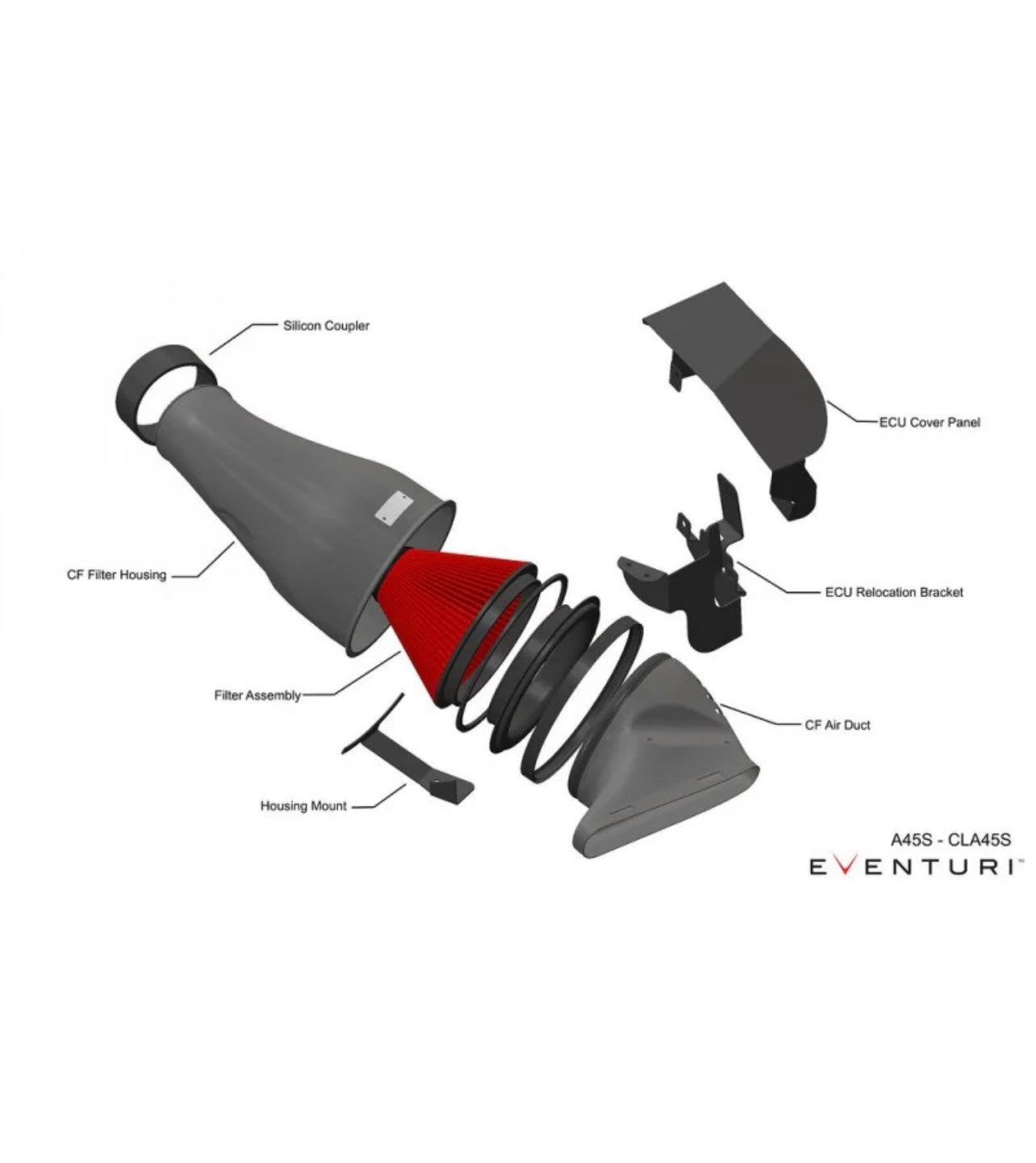 EVENTURI EVE-A45S-CF-INT CARBON INTAKE MERCEDES-BENZ A45S CLA45S AMG