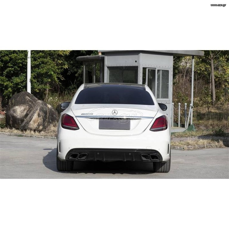 1 / 6 Body Kit Για Mercedes-Benz C-Class W205 14-20 Sedan Amg C63s Facelift Look Με Φτερά, Καπό, Μάσκα & Μπούκες Black Edition