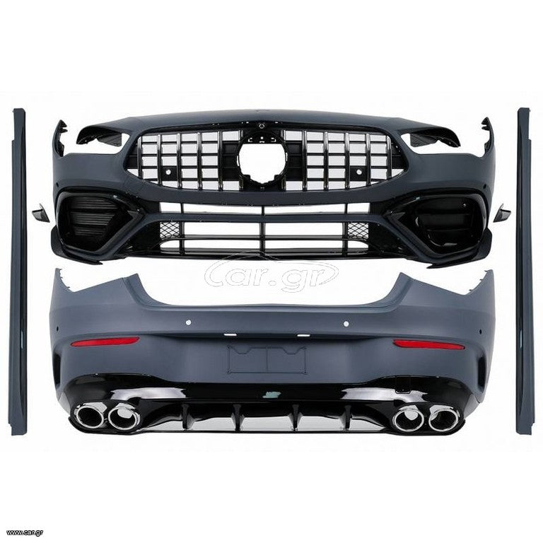 Body kit Για Mercedes-Benz CLA C118 Sedan X118 Shooting Brake (2019-up) CLA45s Amg Look Με Μάσκα & Μπούκες Χρωμίου