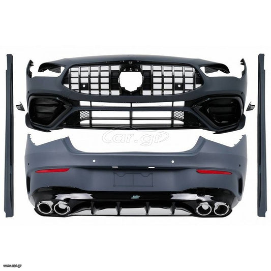 Body kit Για Mercedes-Benz CLA C118 Sedan X118 Shooting Brake (2019-up) CLA45s Amg Look Με Μάσκα & Μπούκες Χρωμίου