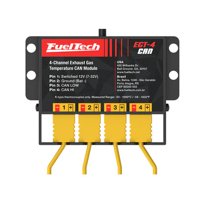 EGT-4 4 Channel EGT Controller Type K Thermocouple CAN Module
