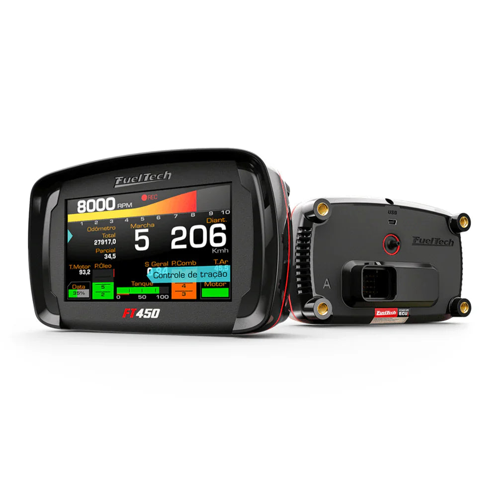 FuelTech FT450 ECU με οθόνη αφής και ενδείξεις EFI