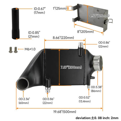 Alpha Intercooler Fits For Mercedes Benz M133 A45 AMG (W176)13-18 ;CLA45 AMG (C117)14-18 ;GLA45 AMG (X156)14-19